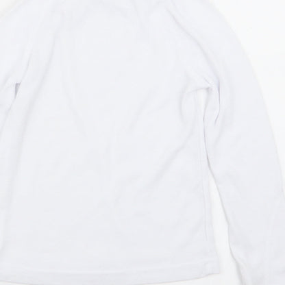 DECATHLON Boys White   Basic T-Shirt Size 8 Years