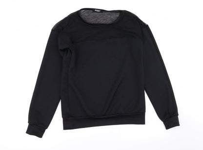 Womens UK Size 10 Missguided Black Pullover Jumper