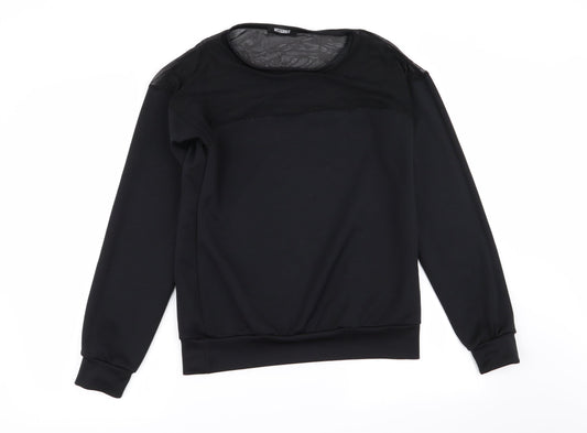Womens UK Size 10 Missguided Black Pullover Jumper