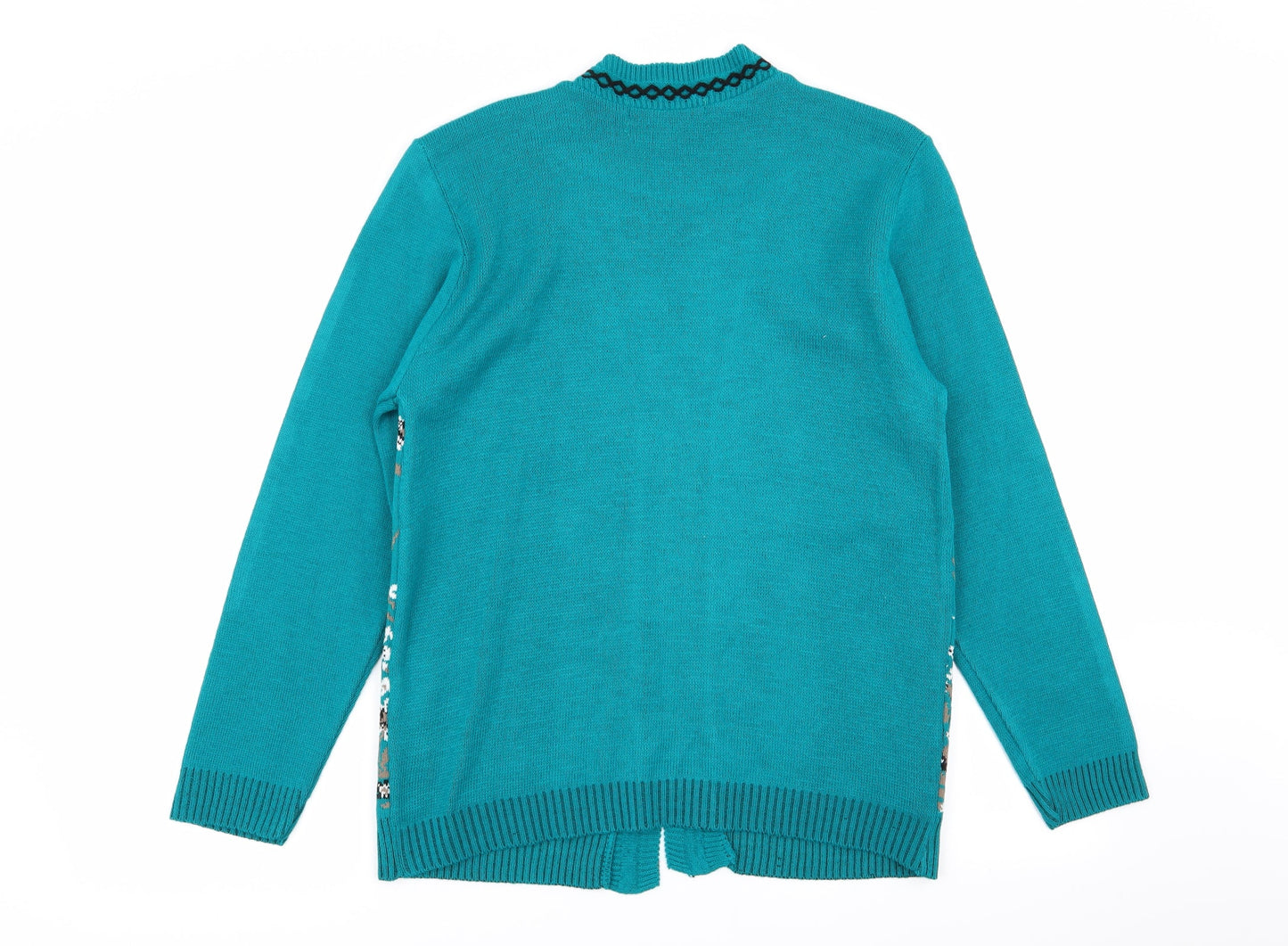 Womens UK Size S Pure & natural Green Pullover Jumper