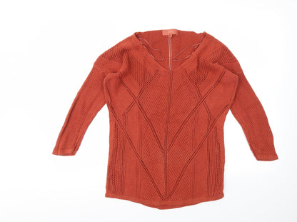 Womens UK Size 8 NEXT Red Basic T-Shirt