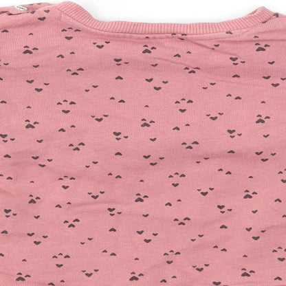 H&M Girls Pink   Pullover Jumper Size 9-12 Months