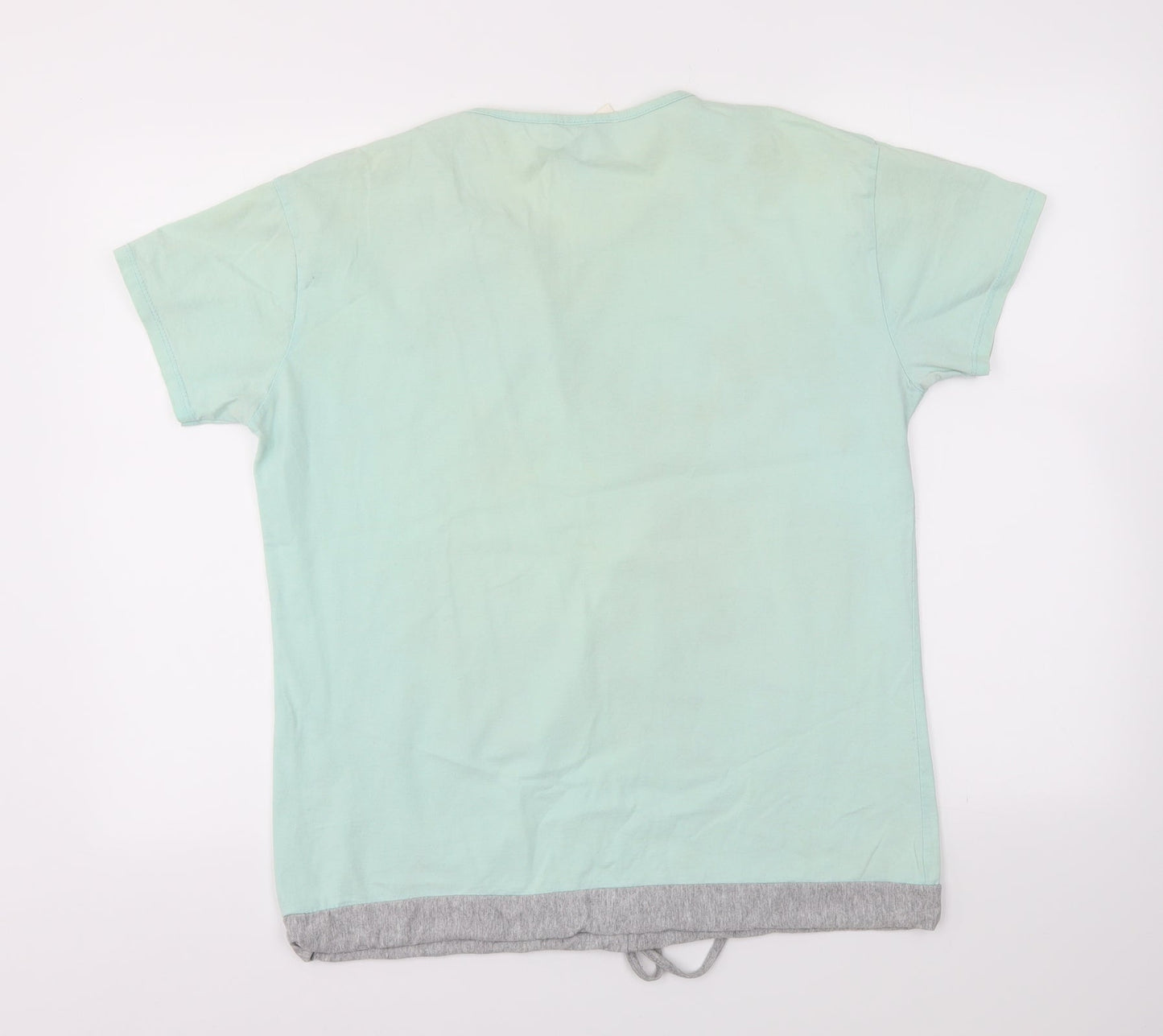 Womens UK Size 10 Preworn Green Basic T-Shirt