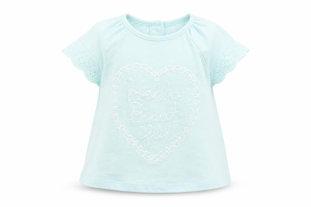 F&F Girls Blue   Basic T-Shirt Size 3-6 Months