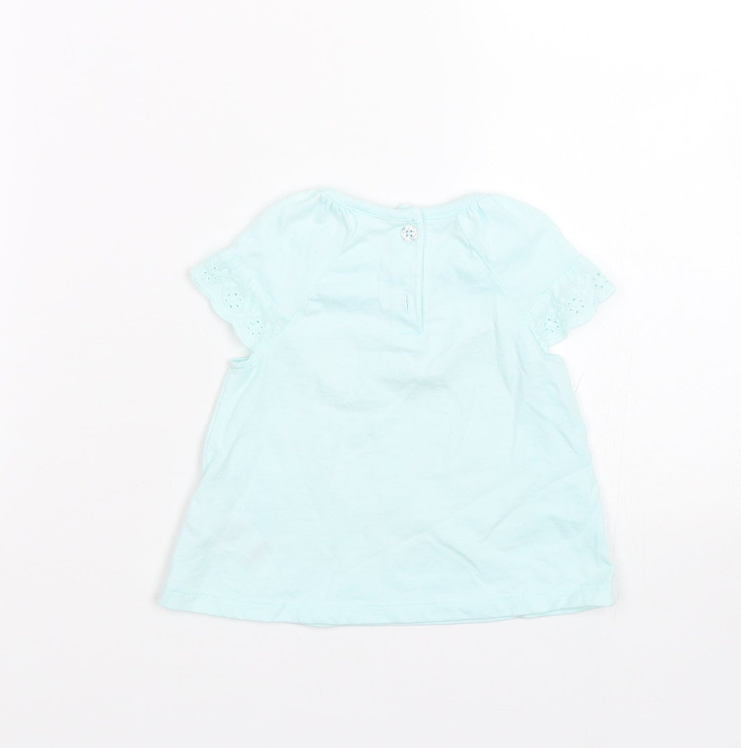 F&F Girls Blue   Basic T-Shirt Size 3-6 Months