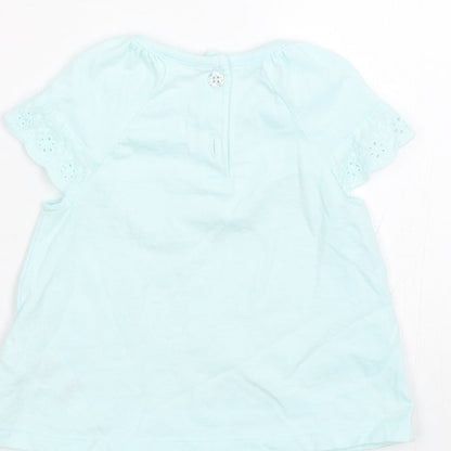 F&F Girls Blue   Basic T-Shirt Size 3-6 Months