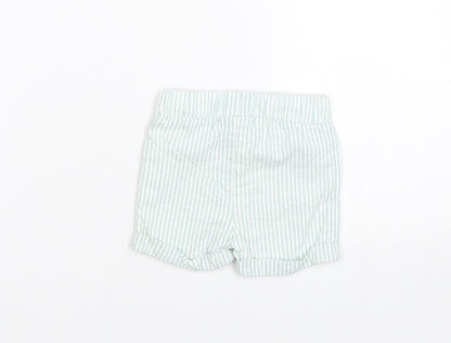 M&S  Baby Blue Striped  Cropped Trousers Size 0-3 Months