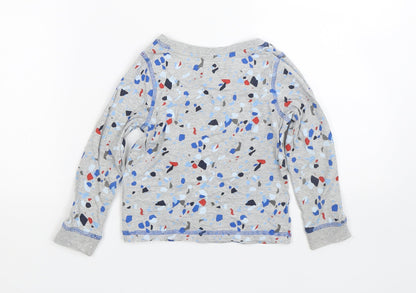 Tu Boys Grey Spotted   Pyjama Top Size 3-4 Years