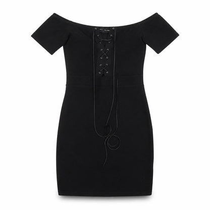 PRETTYLITTLETHING Womens Black   Wrap Dress  Size S