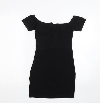 PRETTYLITTLETHING Womens Black   Wrap Dress  Size S