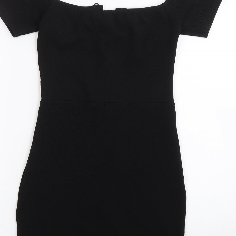 PRETTYLITTLETHING Womens Black   Wrap Dress  Size S