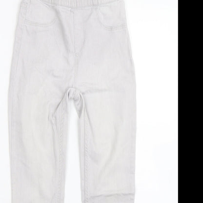H&M Girls Grey  Denim Jegging Jeans Size 9-10 Years