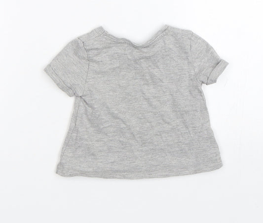River Island Girls Grey   Basic T-Shirt Size 3-6 Months