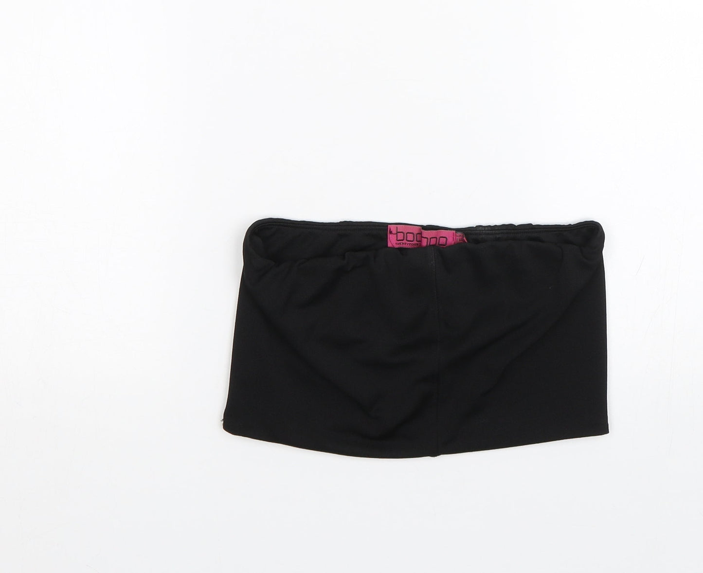 Boohoo Womens Black   Cropped T-Shirt Size 10