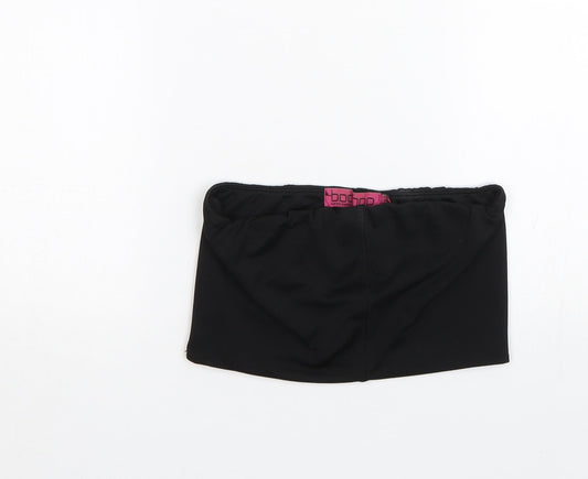Boohoo Womens Black   Cropped T-Shirt Size 10