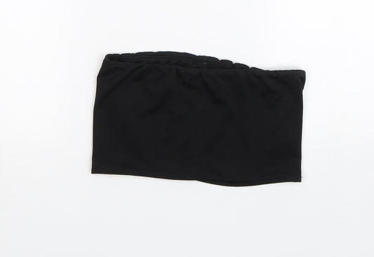 Boohoo Womens Black   Cropped T-Shirt Size 10