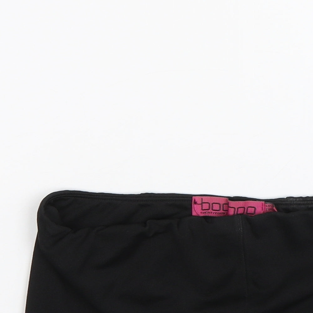 Boohoo Womens Black   Cropped T-Shirt Size 10