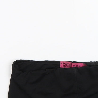 Boohoo Womens Black   Cropped T-Shirt Size 10