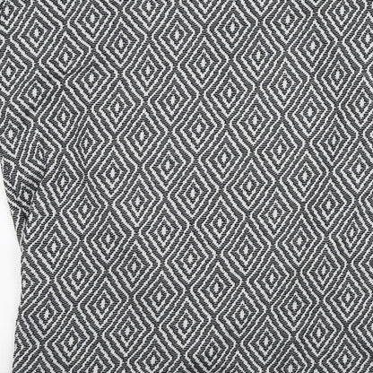 H&M Womens Black Argyle/Diamond  Cardigan Jumper Size S