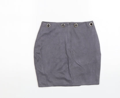 OHPOLLY Womens Grey   Bandage Skirt Size 10