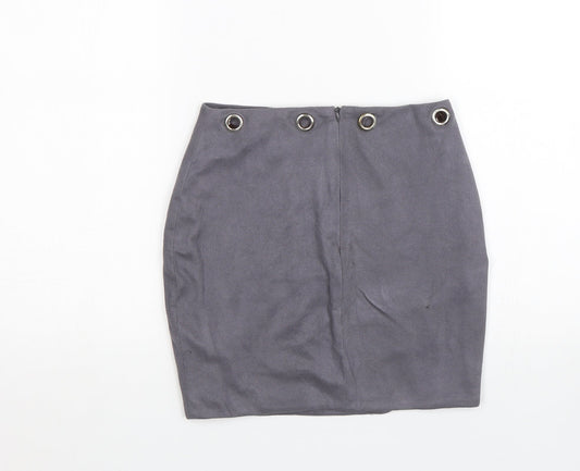 OHPOLLY Womens Grey   Bandage Skirt Size 10
