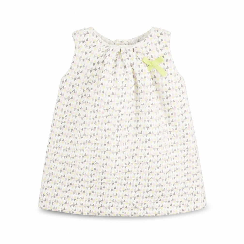 F&F Girls White Argyle/Diamond  Tank Dress  Size 0-3 Months