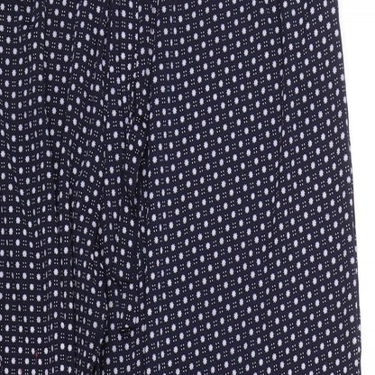 BM Mode Womens Blue Polka Dot  Capri Trousers Size 2XL L25 in