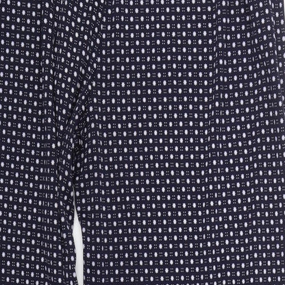 BM Mode Womens Blue Polka Dot  Capri Trousers Size 2XL L25 in