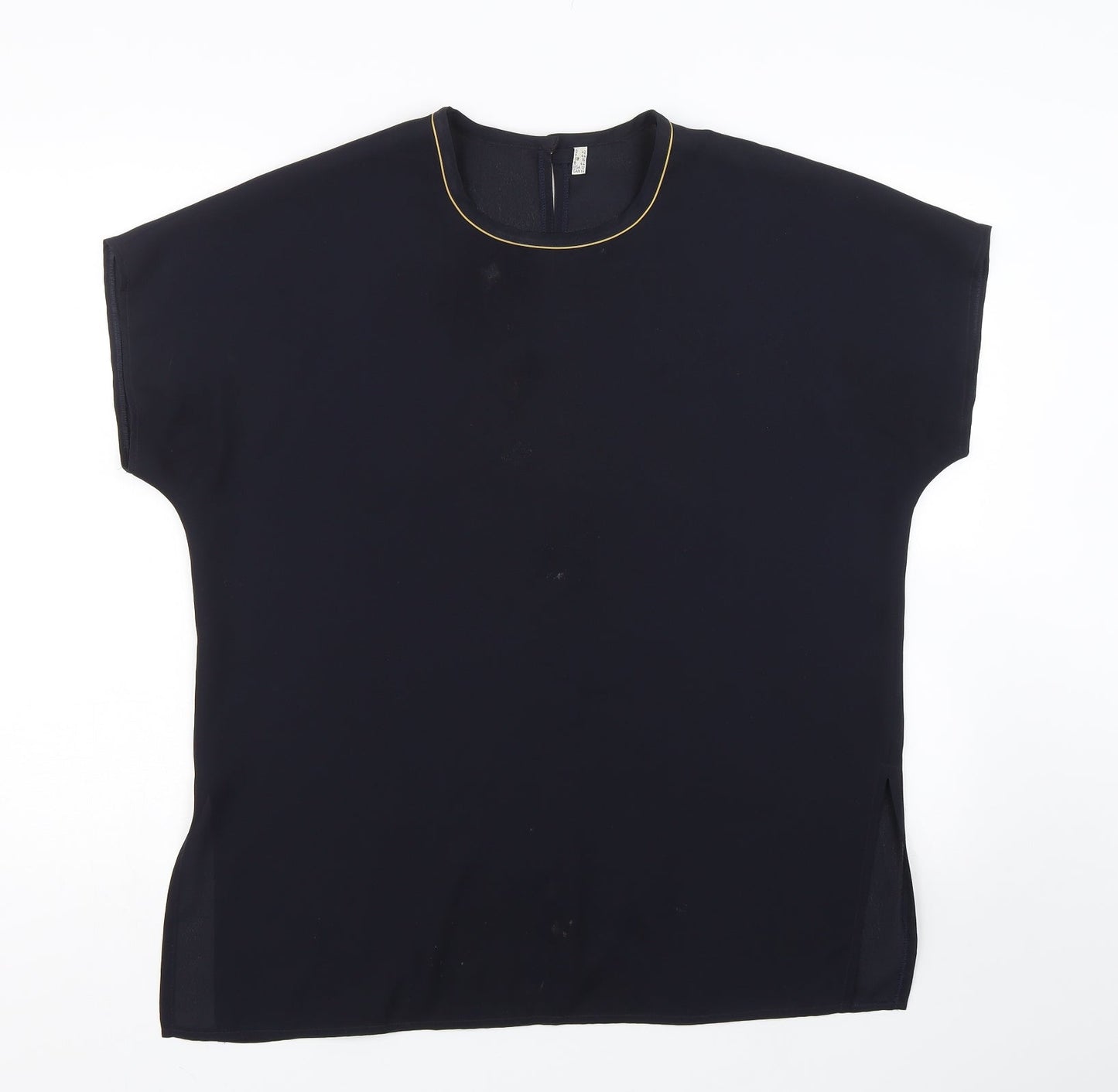 Womens UK Size 16 Preworn Blue Basic T-Shirt