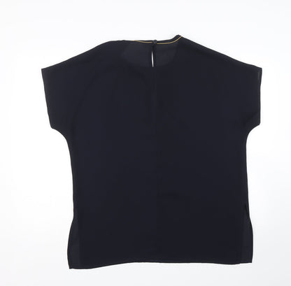 Womens UK Size 16 Preworn Blue Basic T-Shirt