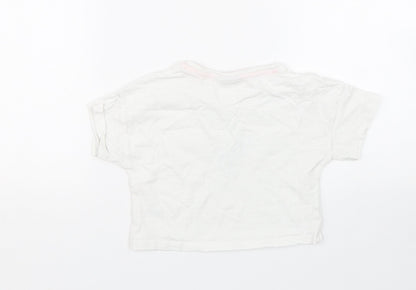 Matalan Girls White   Basic T-Shirt Size 7 Years