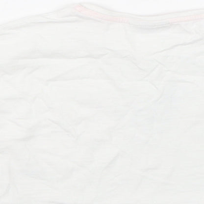 Matalan Girls White   Basic T-Shirt Size 7 Years