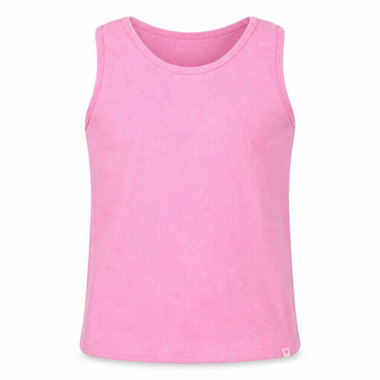 Front view of Matalan girls’ pink basic tank, size 10, years