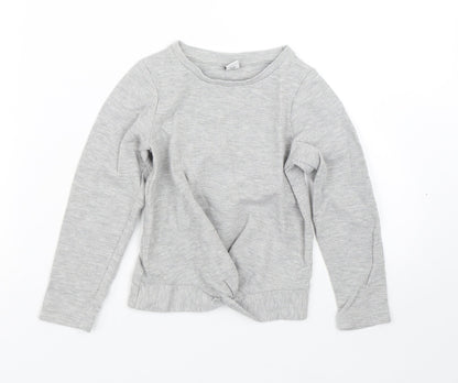 TU Girls Grey   Basic T-Shirt Size 7 Years