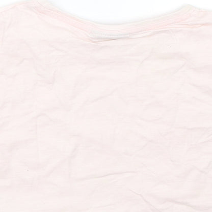 Matalan Girls Pink   Cropped T-Shirt Size 7 Years