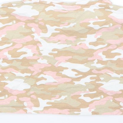 Matalan Girls Multicoloured Camouflage  Cropped T-Shirt Size 7 Years