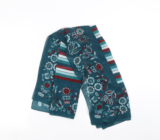 BHS``` Womens Green Striped   Scarf