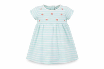 TU Girls Green Striped  T-Shirt Dress  Size 18-24 Months