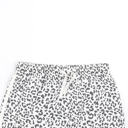 George Girls White Animal Print  Straight & Pencil Skirt Size 8-9 Years