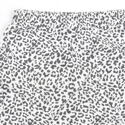 George Girls White Animal Print  Straight & Pencil Skirt Size 8-9 Years
