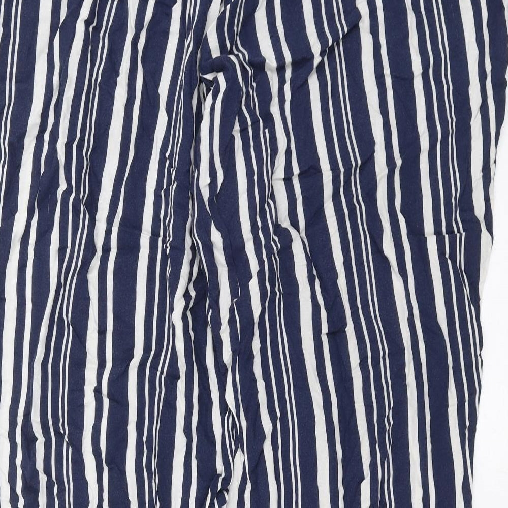 Maine New England Womens Blue Striped  Trousers  Size 16 L31 in