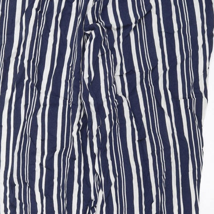 Maine New England Womens Blue Striped  Trousers  Size 16 L31 in