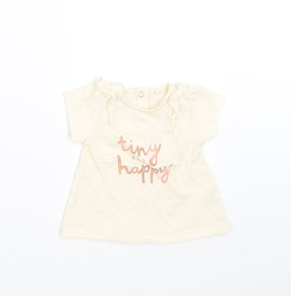 TU Baby Ivory   Basic T-Shirt Size 3-6 Months  - TINY & HAPPY