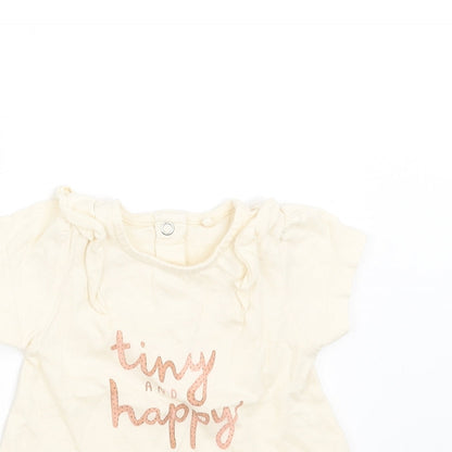 TU Baby Ivory   Basic T-Shirt Size 3-6 Months  - TINY & HAPPY
