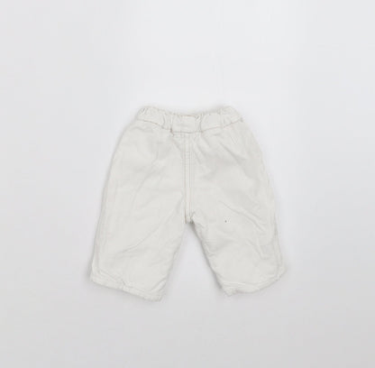 BHS Girls White    Trousers Size Newborn  - Embroidered detail