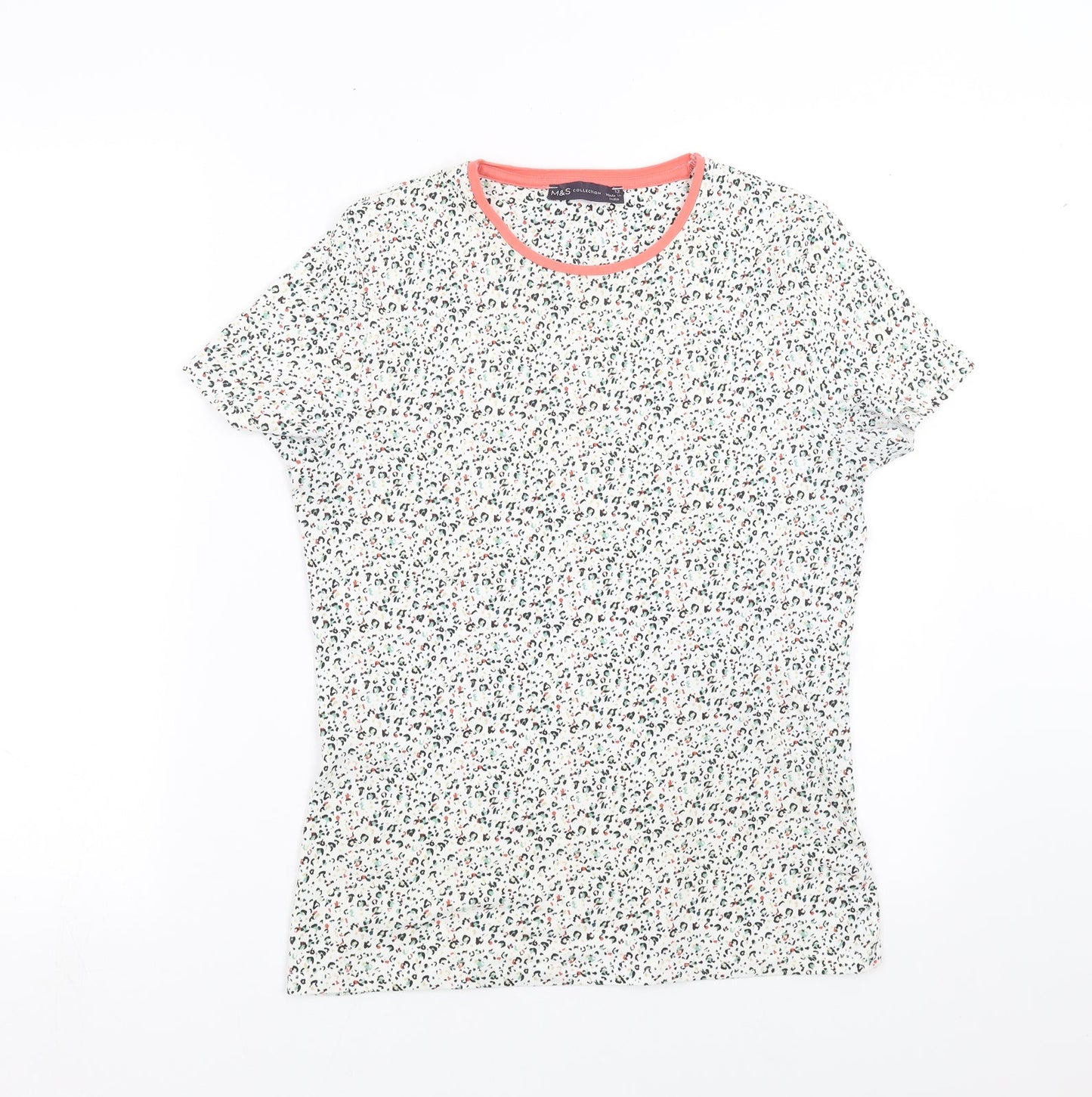 Womens UK Size 12 Marks and Spencer White Basic T-Shirt