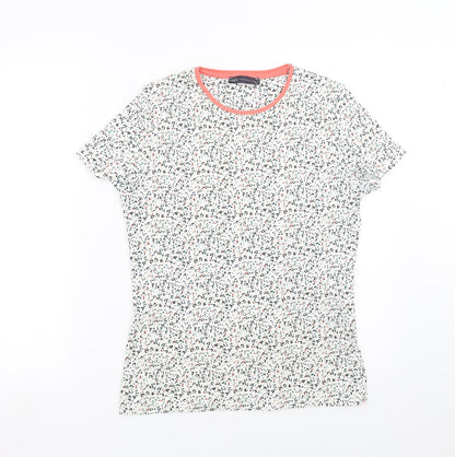 Womens UK Size 12 Marks and Spencer White Basic T-Shirt
