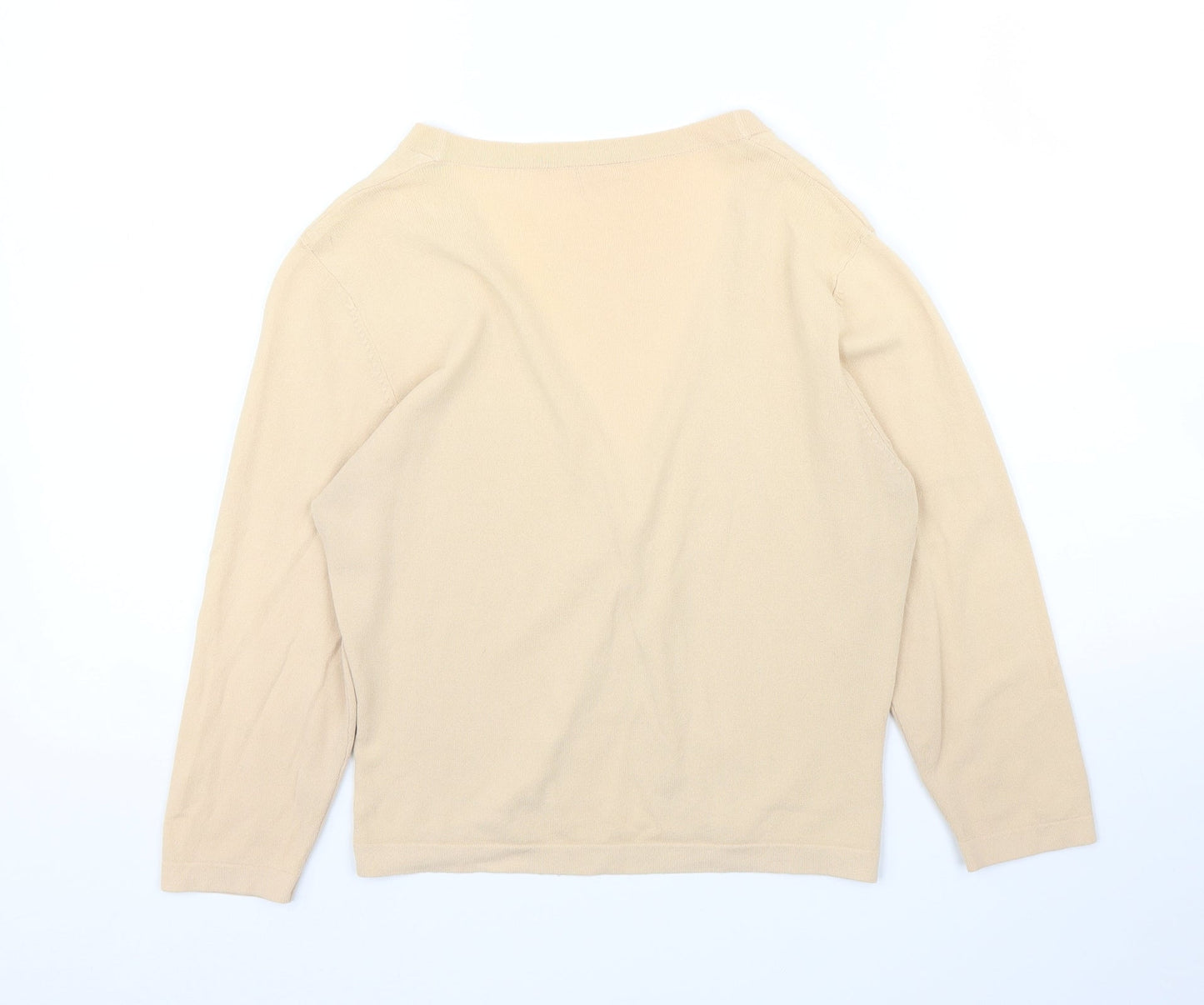 Womens UK Size M Preworn Beige Cardigan Jumper