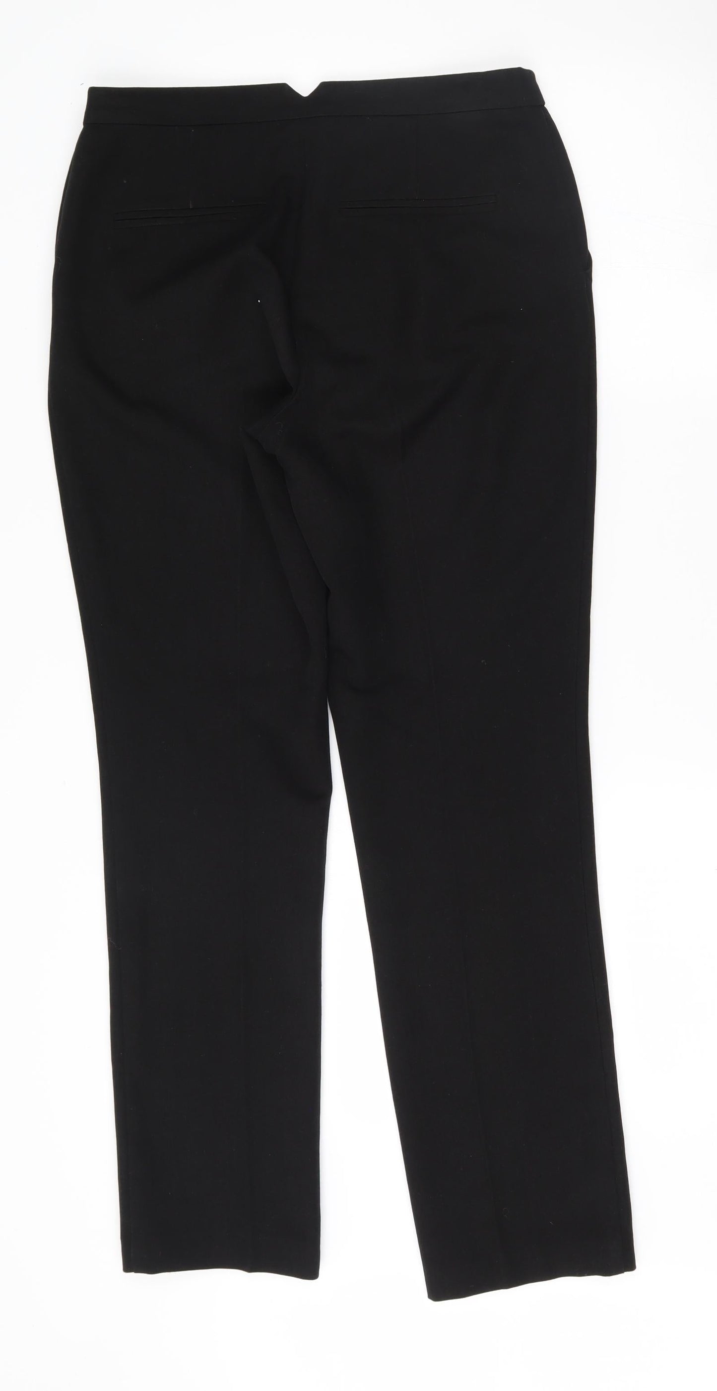Womens UK Size 8 Matalan Regular Fit  Black Trousers