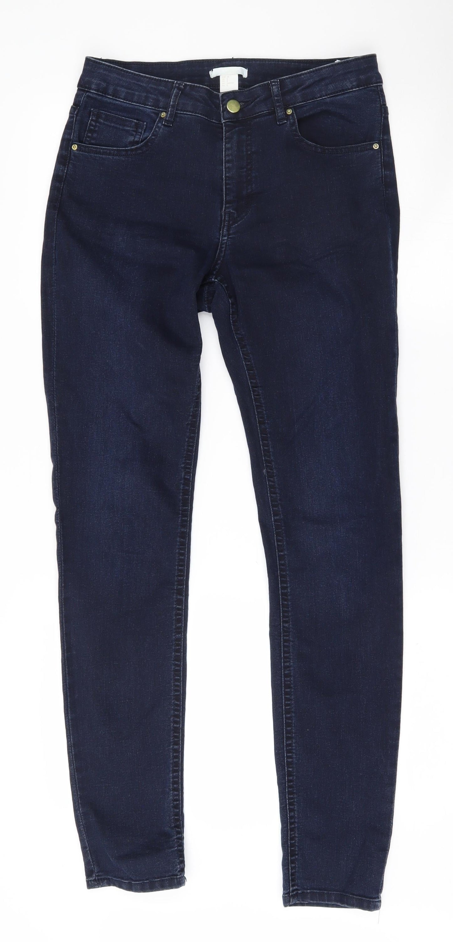 Womens UK Size 38 H&M Regular Fit Skinny Blue Jeans